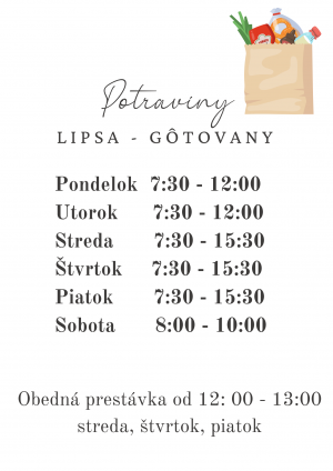 ????Zmena otváracích hodín potravín v našej obci od 15.03.2023 1